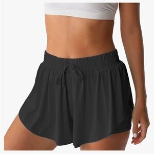 Athletic shorts with built in pocket, built in short, 2 layers,adjustable waist!